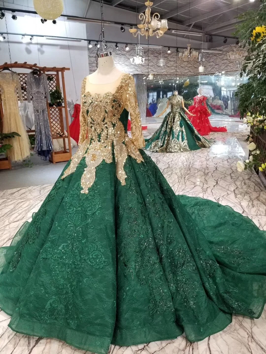 gold and green wedding dress a line Ultra Air Soft Lounge Shorts | Trendy Women's Shorts main image 1