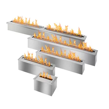 inno fire stainless steel 48inch manual ethanol fireplace insert burner