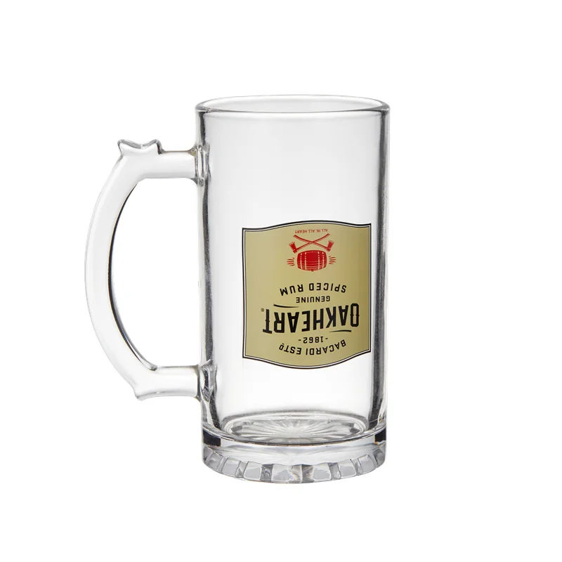 Custom Logo Size Frosty Sublimation Polycarbonate Beer Mug With Handle