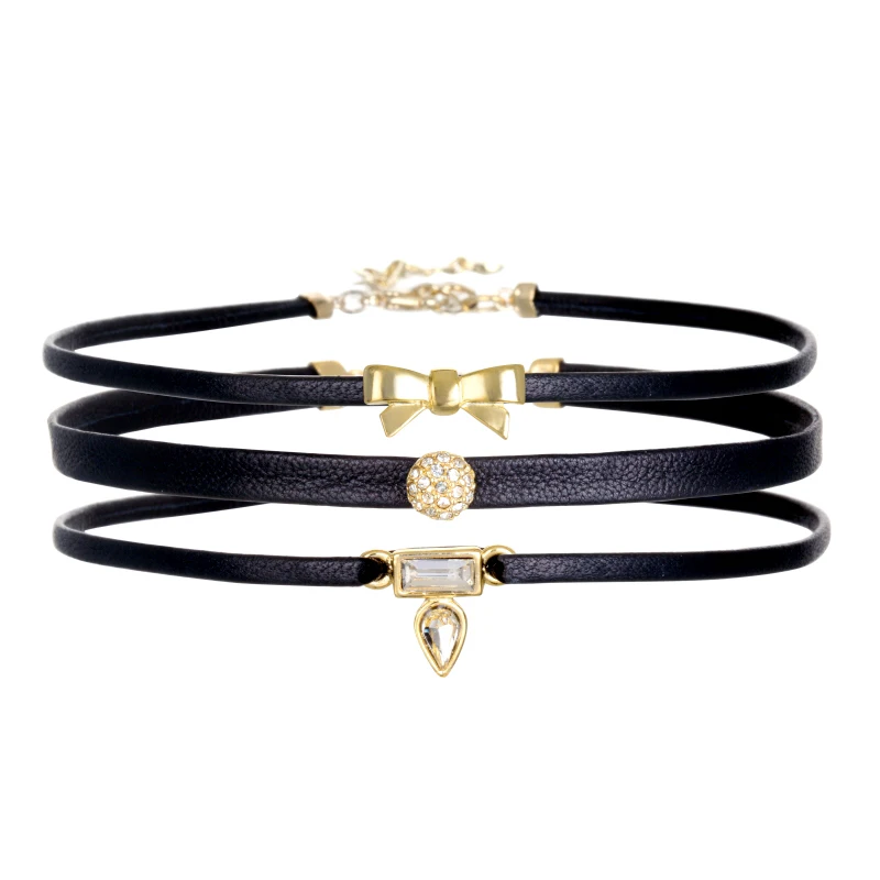 New Design Stylish Leather Cord Choker 