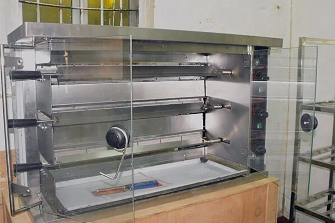 
 3-стержень Газ аппарат для приготовления курицы Гриль машина для продажи  