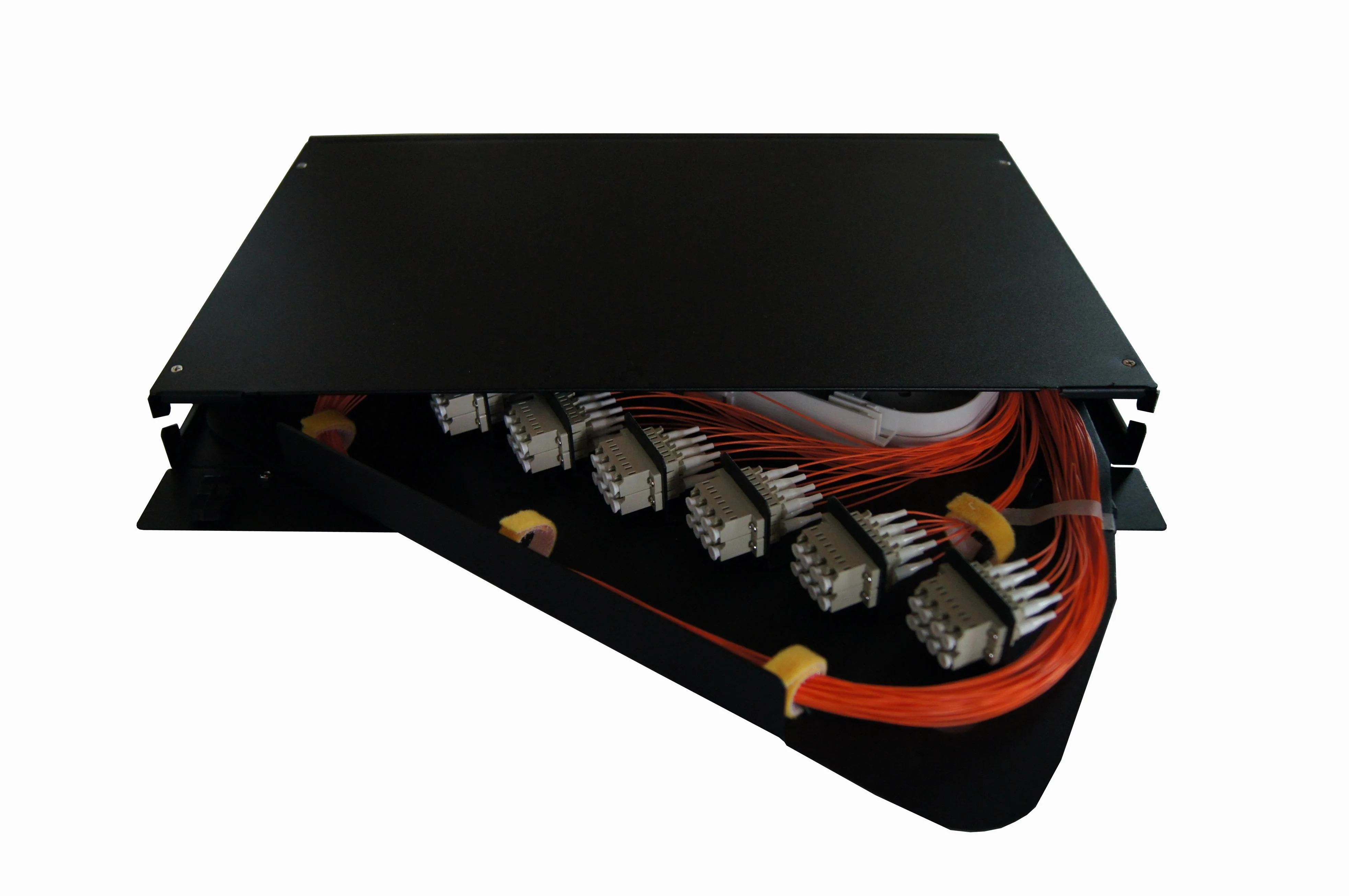 Fiber Enclosure Rack Mounted ODF 12 24 48 96 144 Cores Rotary Subrack 19 Inches 24 SC LC ST FC Ports Optical Distribution Frame