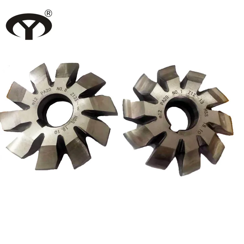 Source HSS M2 Involute DP32 PA14.5 degree gear milling cutter set