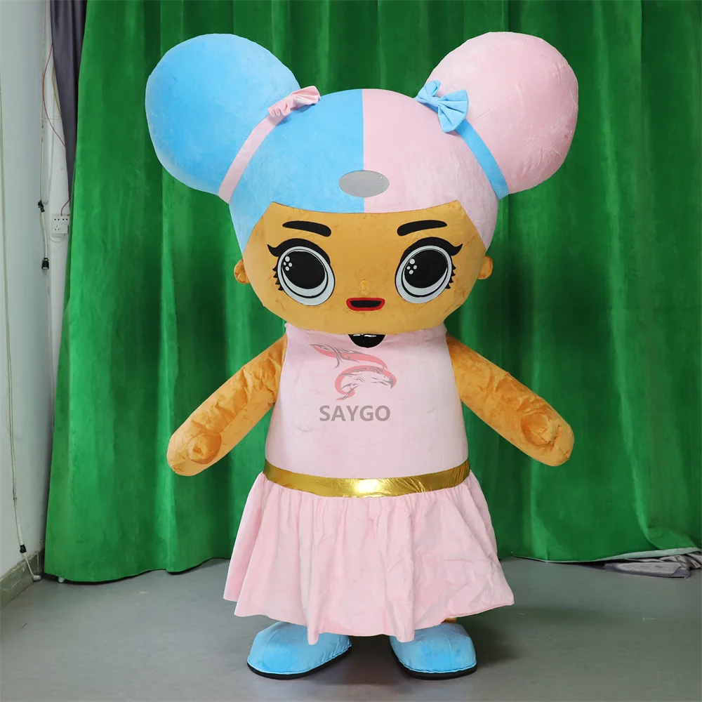 SAYGO Inflatable Commercial Cartoon LOL Girl Mascot Costume Cosplay TV&Movie for Halloween Party Dressing Promotion Available