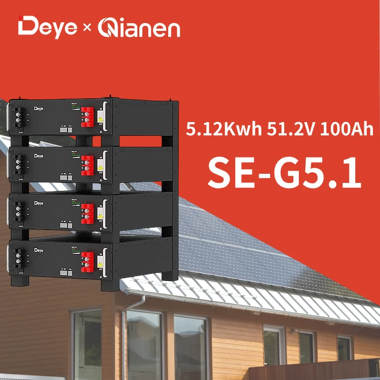 Deye 2025 New Arrival SE-G5.1 100Ah 51.2V 5.12Kwh Home Lithium LiFePO4 Battery Power Packs CAN Communication 5-Year Warranty
