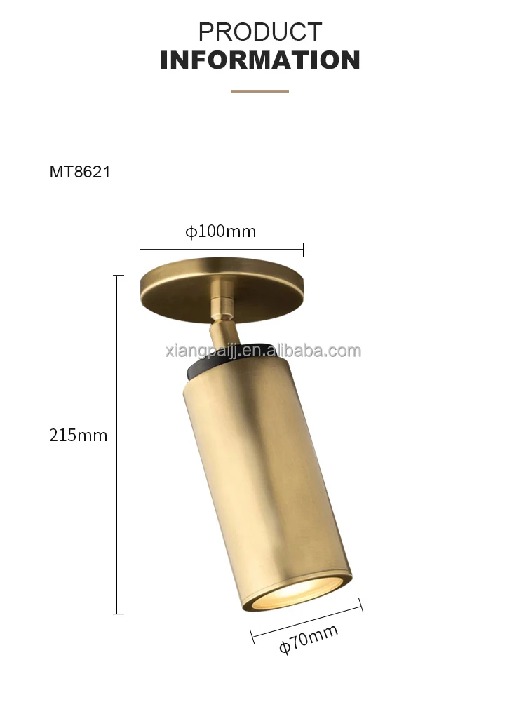 Surface Mounted Downlight Bedroom Brass Ceiling Lights Home Decor