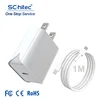 White 20w USB C Charger with Cable PP Bag
