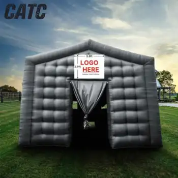 CATC PVC Commercial Black Led Inflatable Night Club Pub Tent Party Inflatable Nightclub With Disco Light Shining Inside