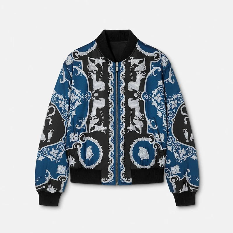 Sevenwill Factory 100% Original Version Vercase Winter Printed Wool/Nylon Reversible Vintage Windproof Men's