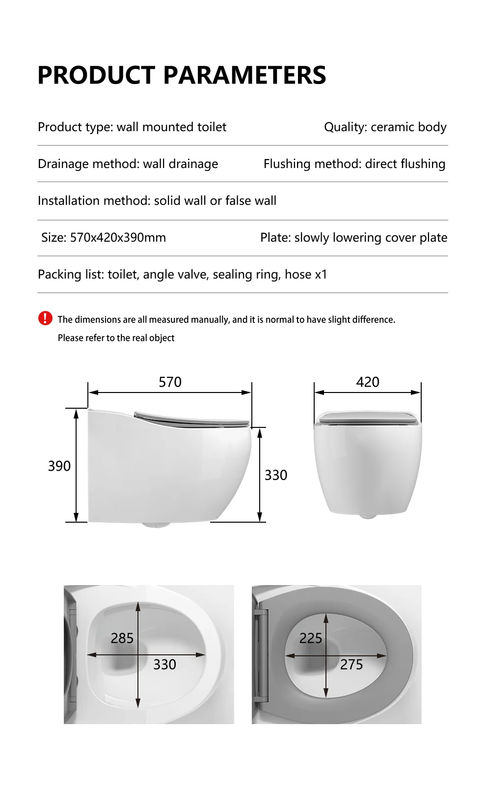 Modern Wall Mount Hidden Water tank Rimless Concealed Cistern Wall hang ...