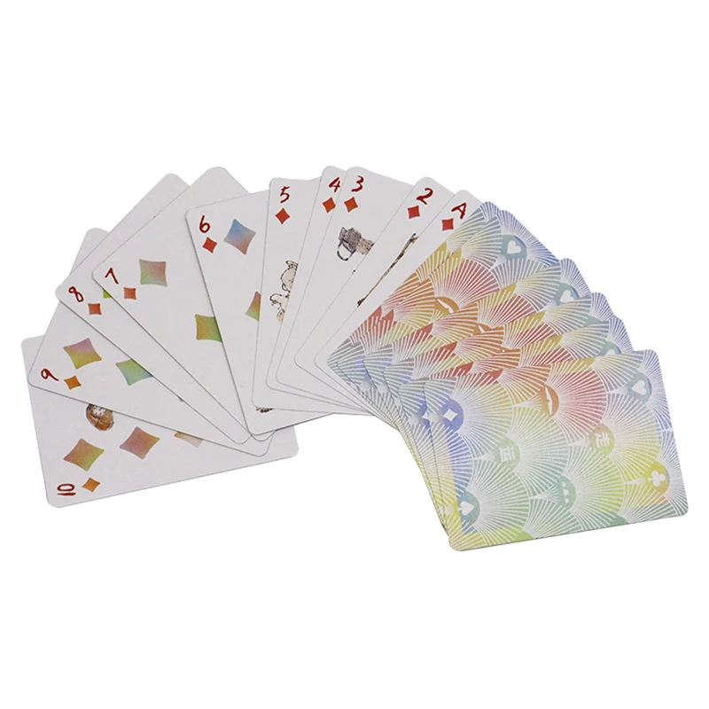 Oem Custom Printed 280gsm Blue Core Paper Cardistry Magic Poker Cards Personalized Design Luxury Playing Cards