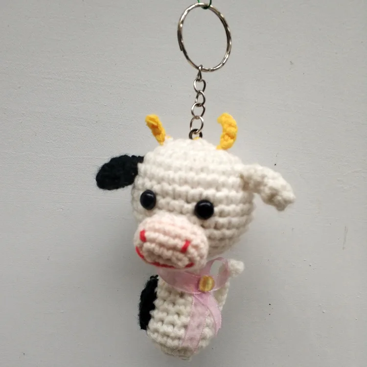 ネズミ、牛、虎、兎、馬、羊、猿、鶏、犬、豚あみぐるみ10本セットキーホルダー付き ネズミ、牛、虎、兎、馬、羊、猿、鶏、犬、豚あみぐるみ10本セット