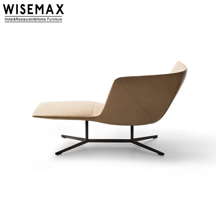 WISEMAX FURNITURE Unique Design Leather Fabric Office Living Room Furniture Lazy Sofa Set Simple Stylish Modern Lounge Sofa