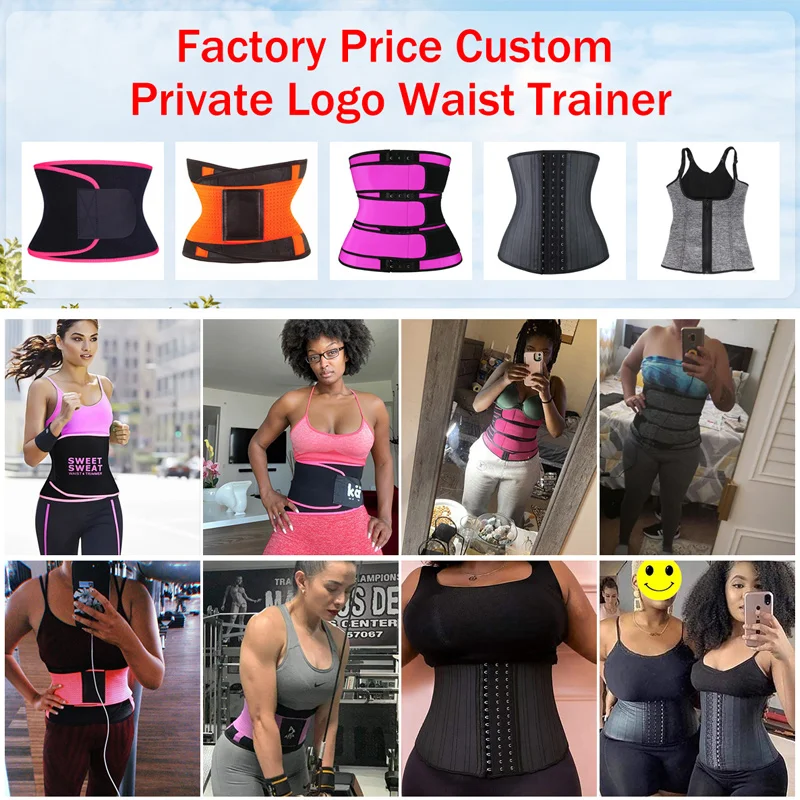 Wholesale Waist Trainer Design Custom Logo Waist Support Trimmer Sweat