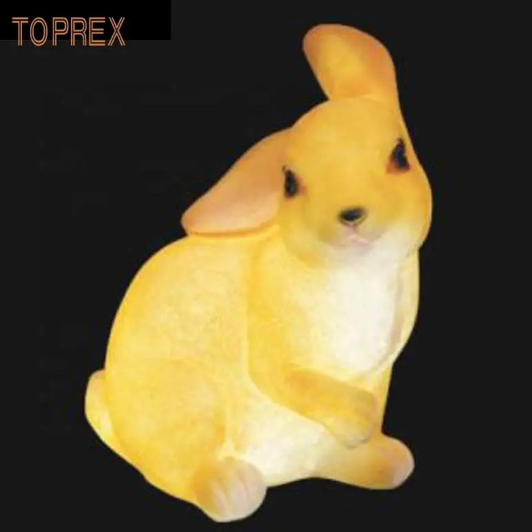Commercial Level Durable Outdoor LED Resin 3D Sculpture Christmas Rabbit and Animals Motif Light for New Year Projects
