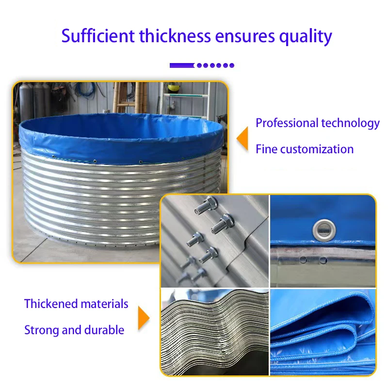 Prefabricated Galvanized Corrugated Water Tank Fire Water Tank Agricultural Water Tank for Irrigation