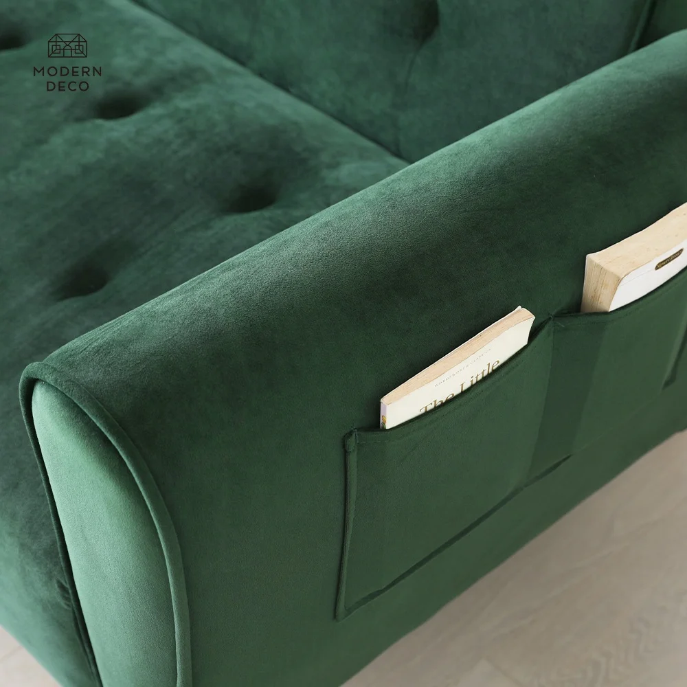 Premikljiva krevetna sofa Living Room Sofas Divano Letto 2 Posti Canape Lit Futon Modra roza Zelena Sametna Sofa Cama