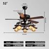 5*E27 base 52 inches