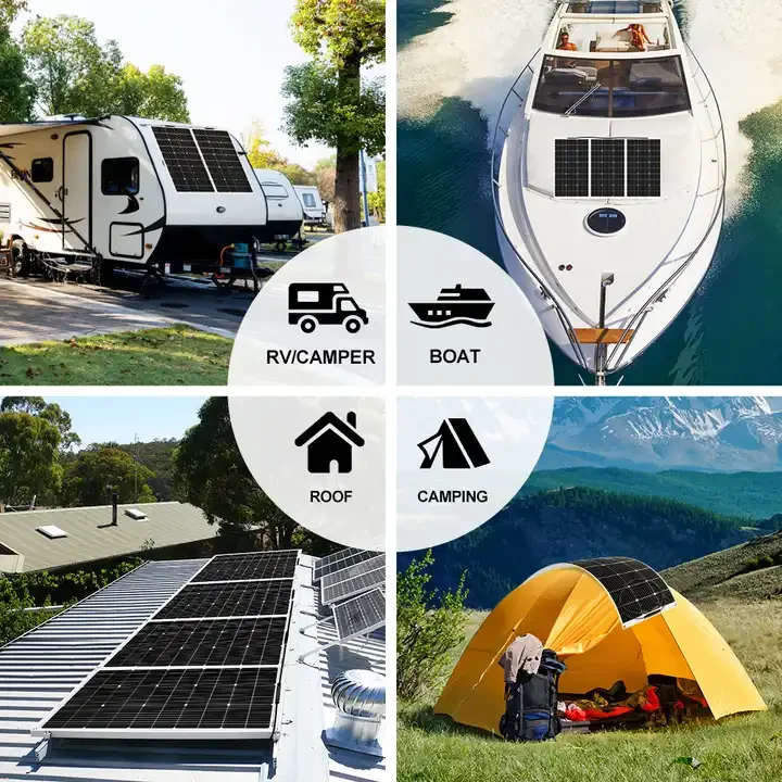 Dokio High Efficiency Customized Size ETFE Sunpower Flexible Solar Panel 12V 18V 50W 75W 100w 150W Flexible Solar Module