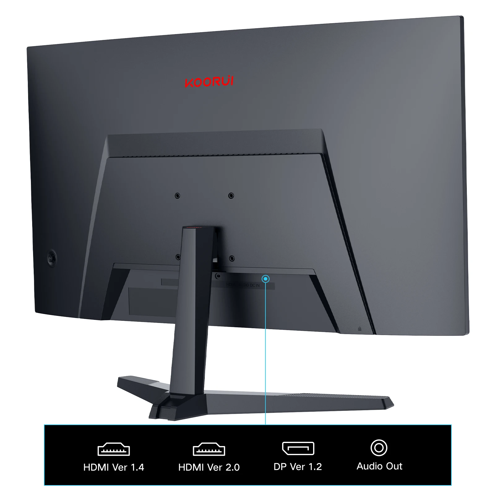 KOORUI 23.6インチ ゲーミングPC LCD LEDモニター VAパネル 曲面PC