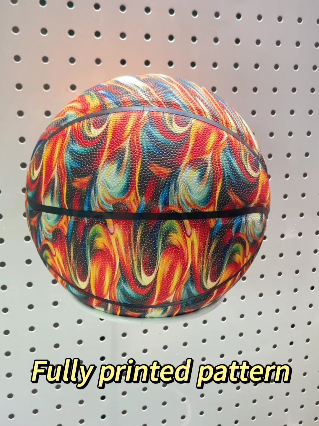 Official Size 5 6 7 Rainbow Rubber Basket Ball School Outdoor Training