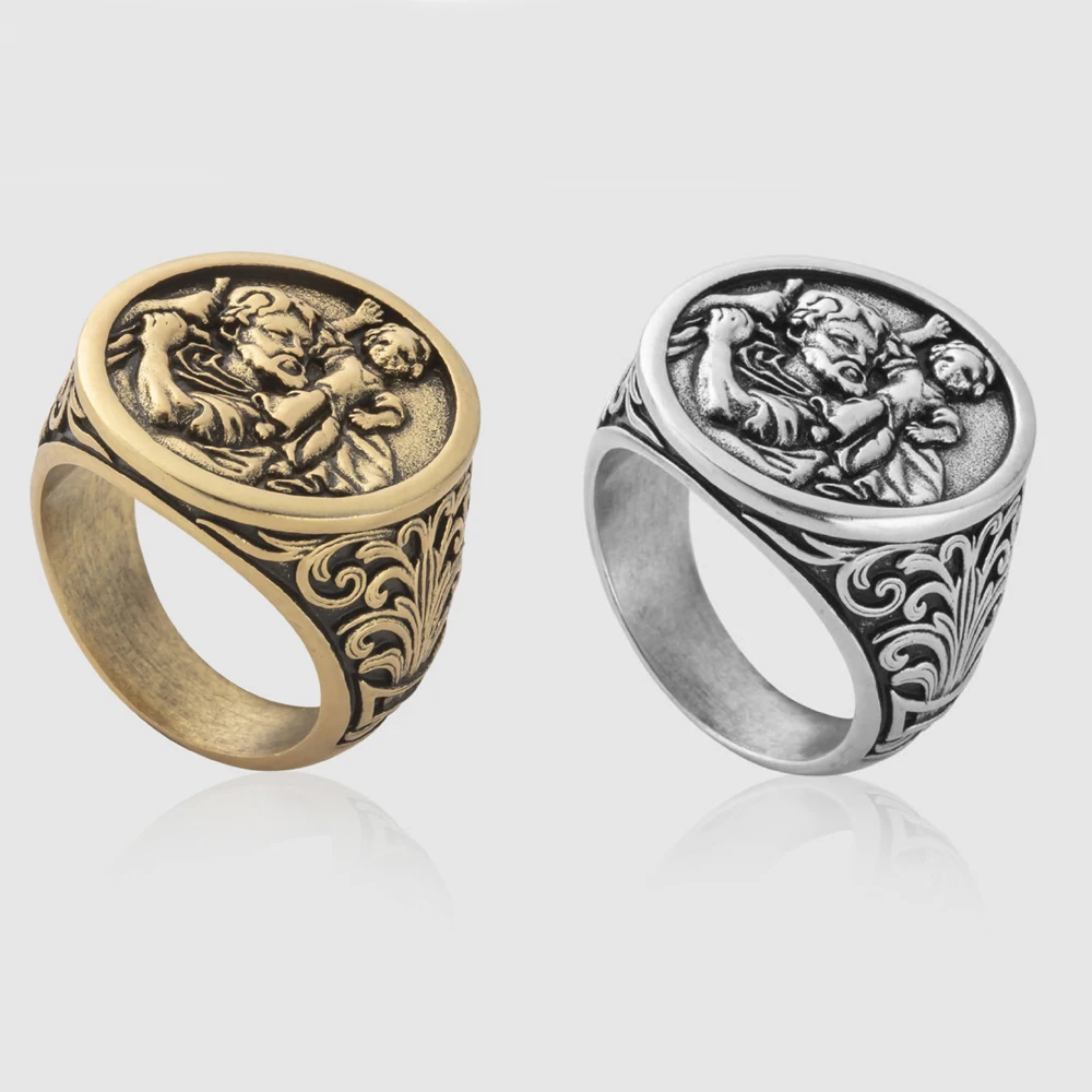 Kompas Zegelring - Zilver Kleurig - Staal