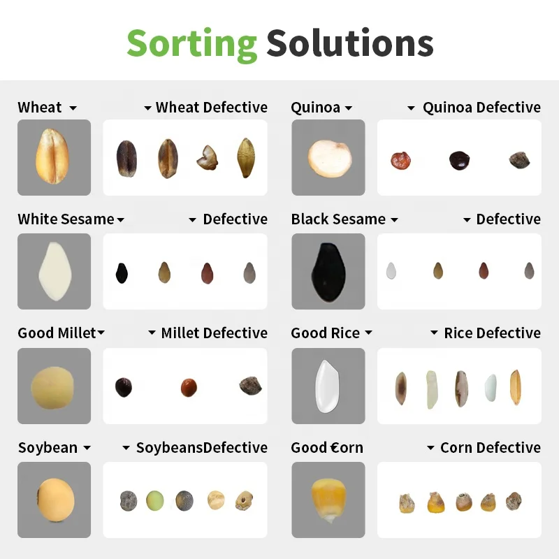 WESORT Mini 6SXZ-30 Color Sorter Efficient Defective Grain Sorting Machine for Wheat White Sesame Soybean Black Sesame Corn