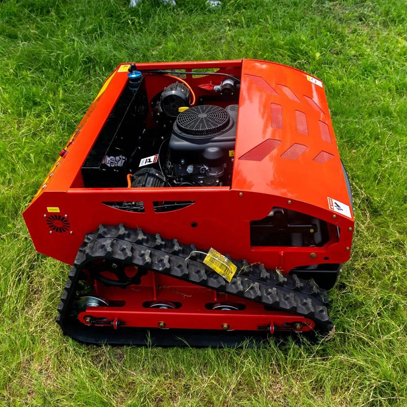 CE/EPA Remote-controlled Tracked Lawn Mower Cutting Width 1000mm Longxin Engine One-key Start 5.2 Acres Per Hour Robotic Mower