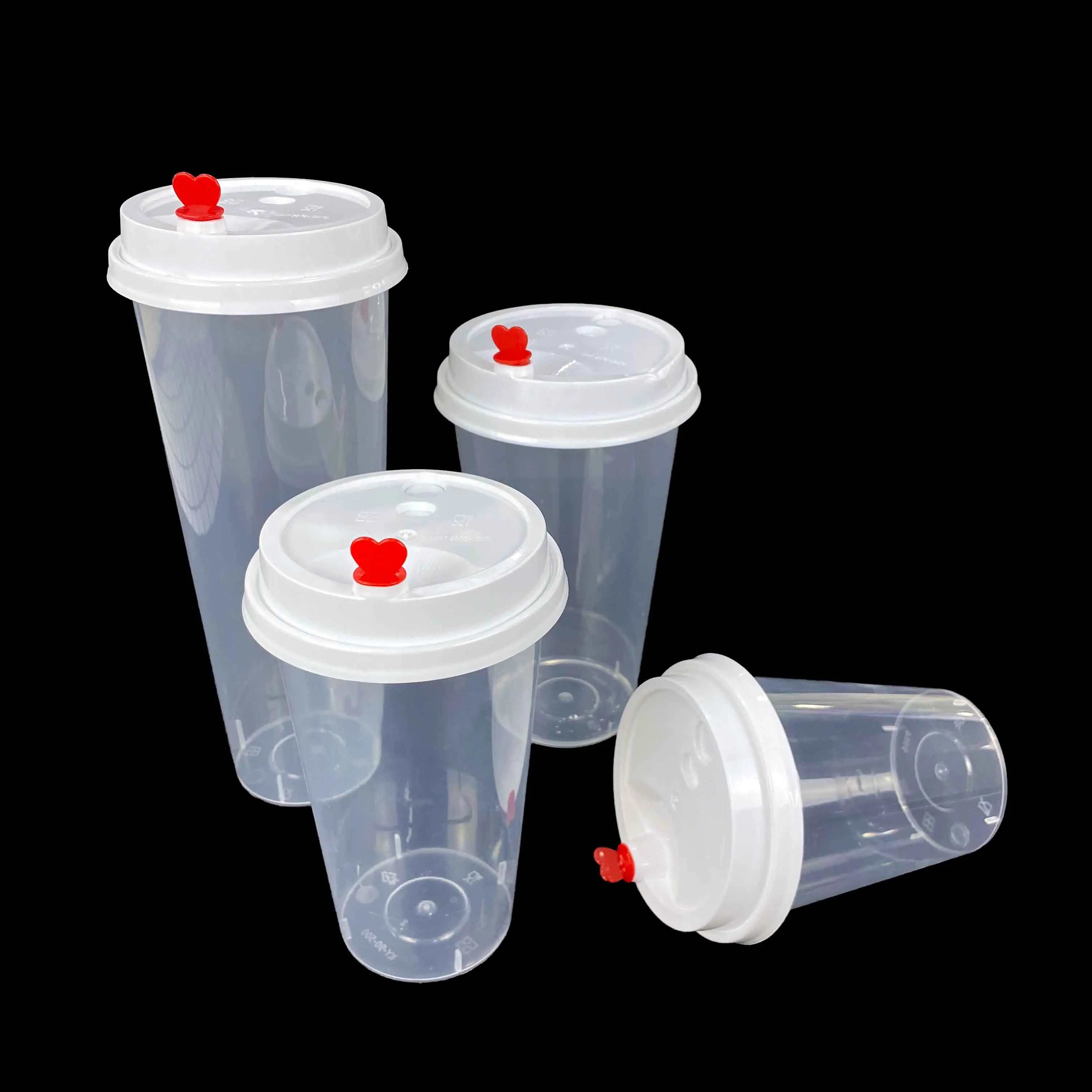 Customised 16oz 20oz 24oz  32oz PP Hot Cold Drinks Disposable Plastic Milk boba Tea Cups with Lid manufacture