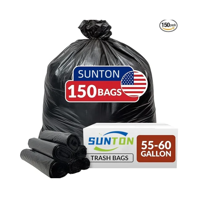 Heavy Duty HDPE LDPE Refuse Trash Waste Plastic Bin Liner biodegradable rubbish bag