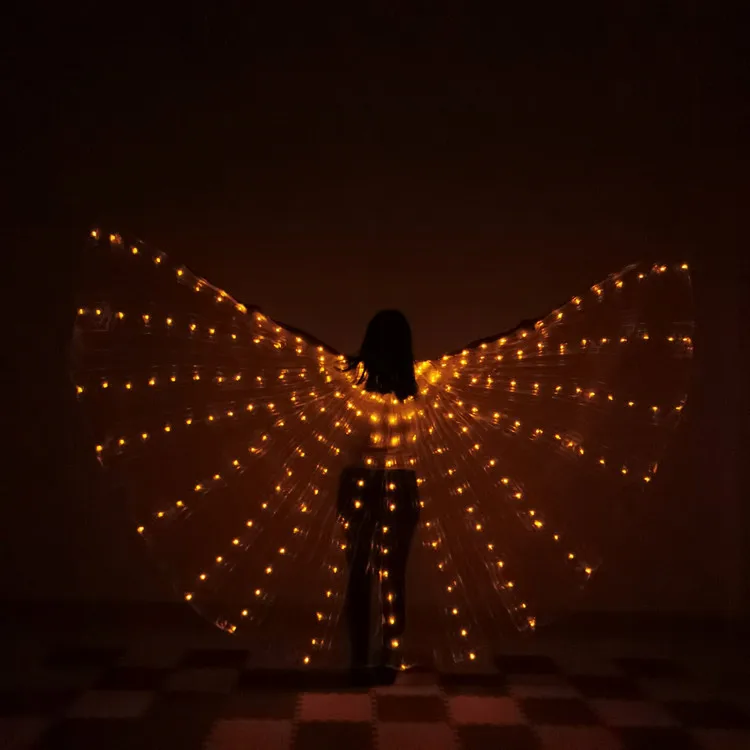 Led Dance Wings Butterfly Glow Dance Halloween Color Fluorescent Show Christmas Belly Dance Wings