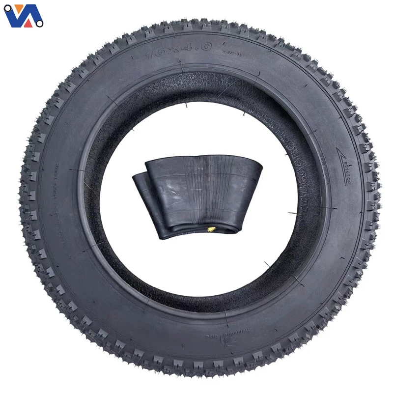 New Image 16*4.0 Outer Tire + Inner Tube for Electric Fat Tire Bike Conversion Kit Fat Tire Electric Bike Kit Cycle Accessories