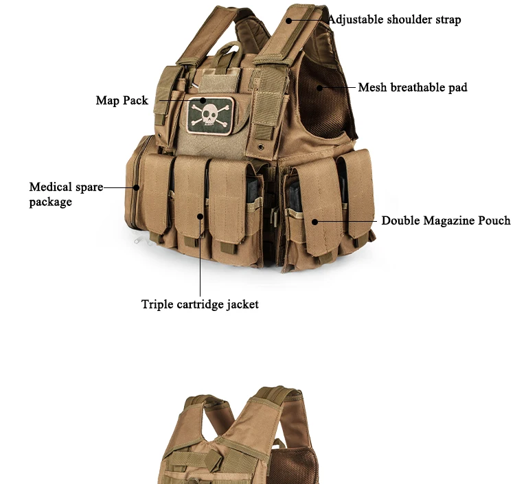 Military Tactical Vest Fashion Self Defense Products Huntng Waterproof