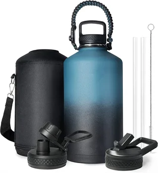 Hot selling 64oz vacuum flask stainless steel drink water bottle stainless steel with straw