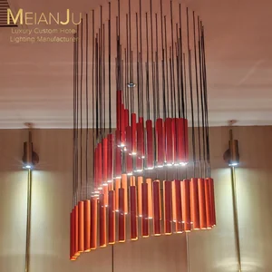 Luxury Sculptural Pendant Light Custom Project Solution for Hotel Villa Commercial Spaces Artistic Masterpiece