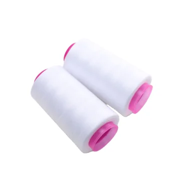 Wholesale Raw White 40/2 3000m/3282y 100% Spun Polyester Sewing Thread Hilo De Coser For Embroidery Machine