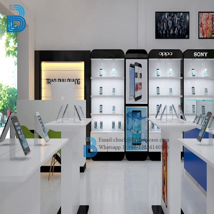 High Quality Modern Cell Phone Display Rack for Mobile Phone Shop Interior  Design