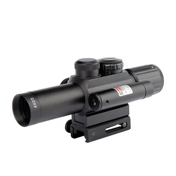 Compact 4x Telescopic Scopes M6 Lighted Reticle sight Scopes with Laser