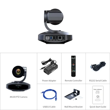 FEELWORLD Customizable 4K10X PTZ IP Camera with Auto Tracking & Face Recognition Government Surveillance Solution Bulk Order product image