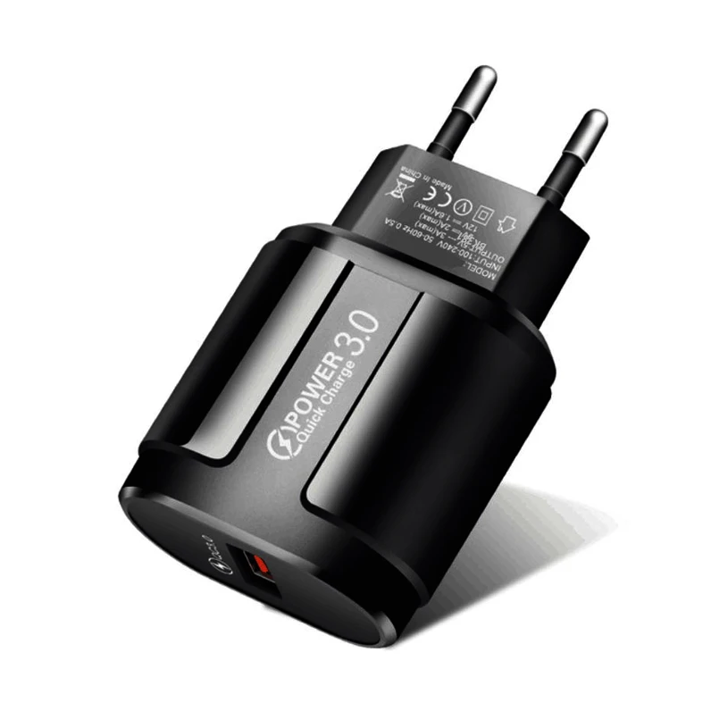Самые продаваемые товары 2020 3A QC3.0 вилка для ЕС/США настенное зарядное устройство адаптер для дома путешествия офиса