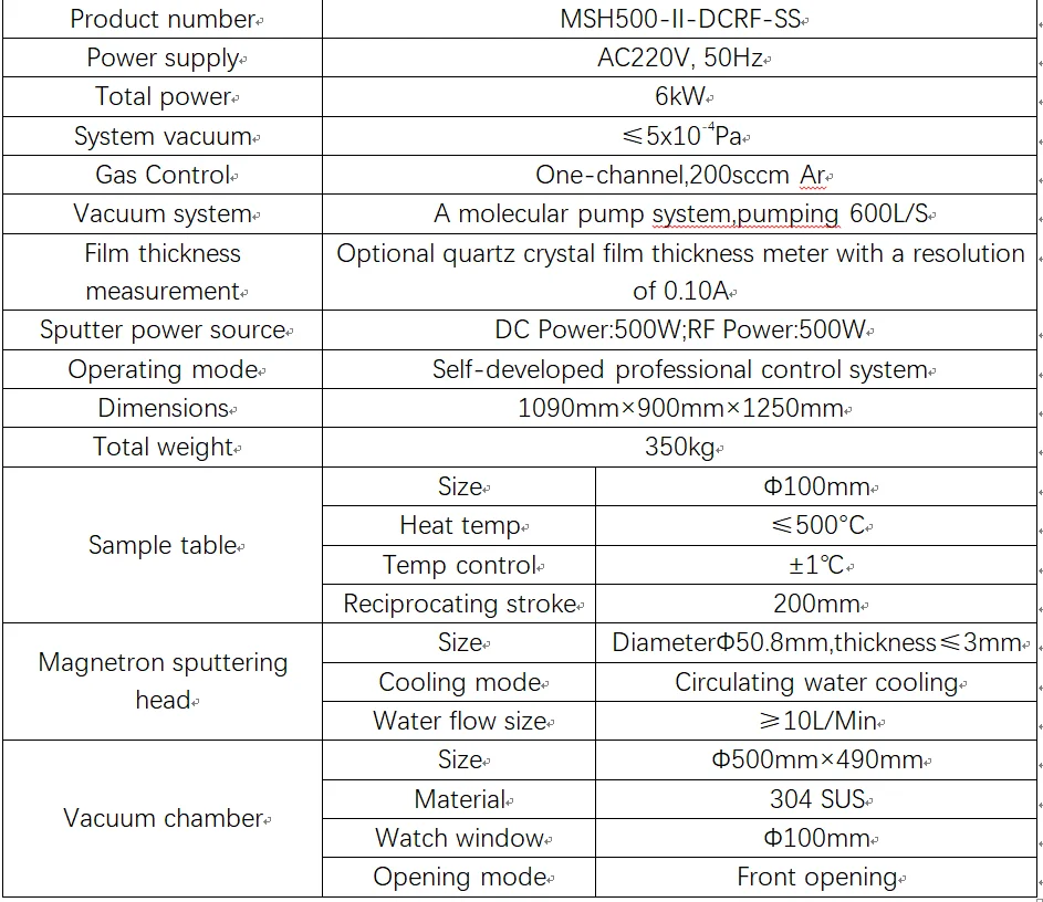 Reciprocating Sample Stage Dual-Target Magnetron Coating Instrument