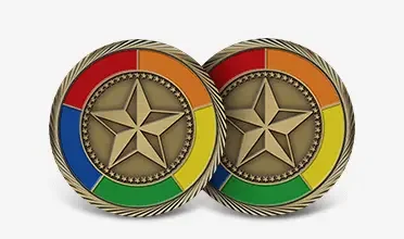 5 enamel colors sample