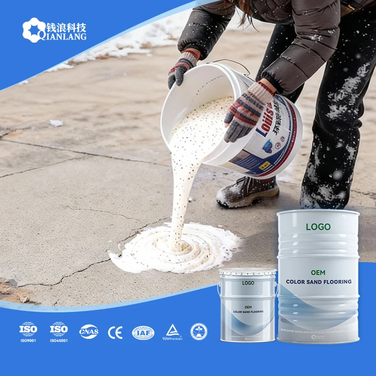 High-Gloss Water-Based Epoxy Colored Sand Self-Leveling Garage & Commercial Epoxy Resin Colored Sand Epoxy Floor Paint