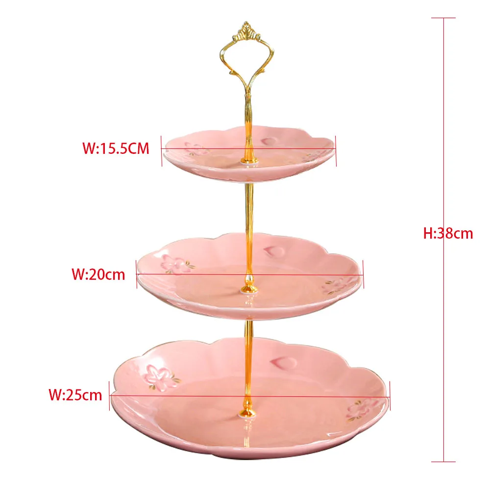 3 Tier Cake Cupcake Plate Stand Handle Hardware Fitting Holder