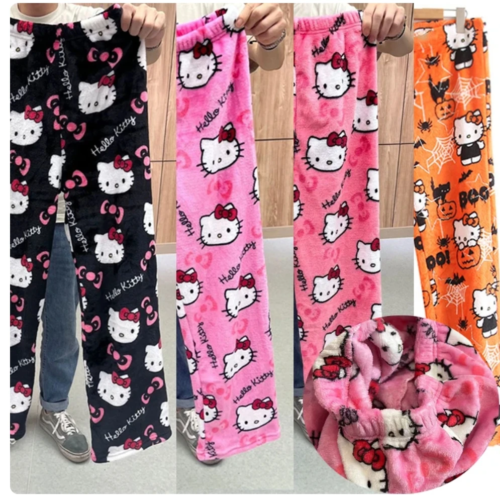 2023 Sanrio Hellokittyanime Cartoon Pajamas Christmas Flannel Fashion ...