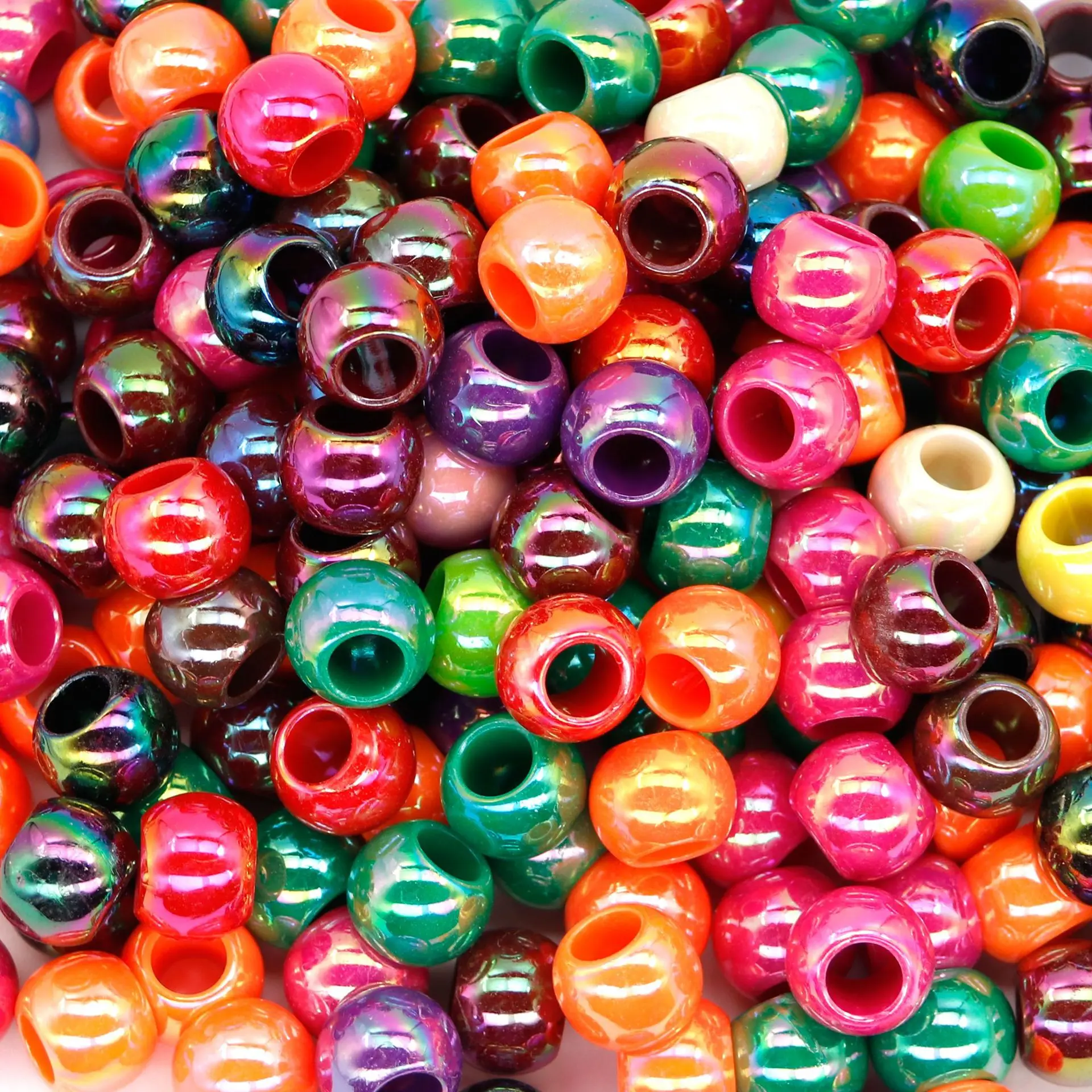 Factory Customize Large Hole Plastic Beads For Children Diy Jewelry