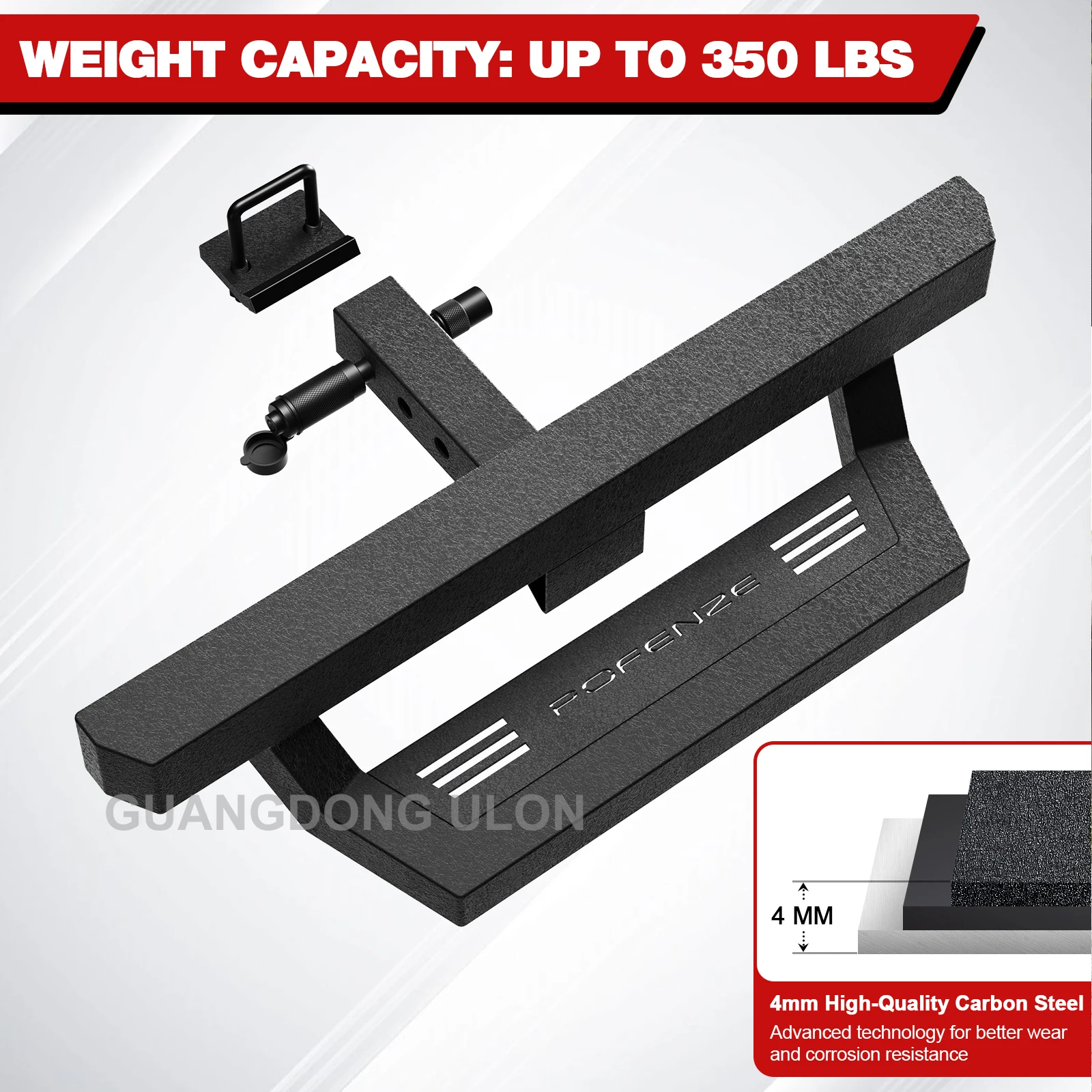 Universal 2 Inch Hitch Step for Pickup Truck & SUV Retractable Step Bar