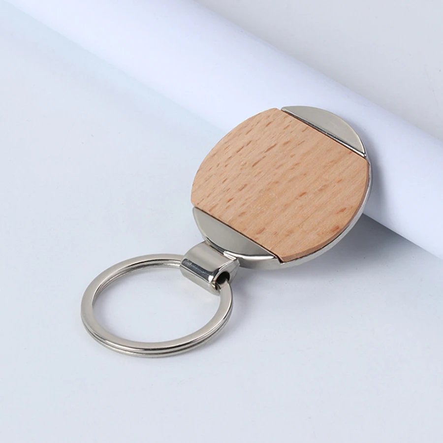 Keyring Engraved Custom Shape Plain Houten Sleutelhanger Wooden Key ...