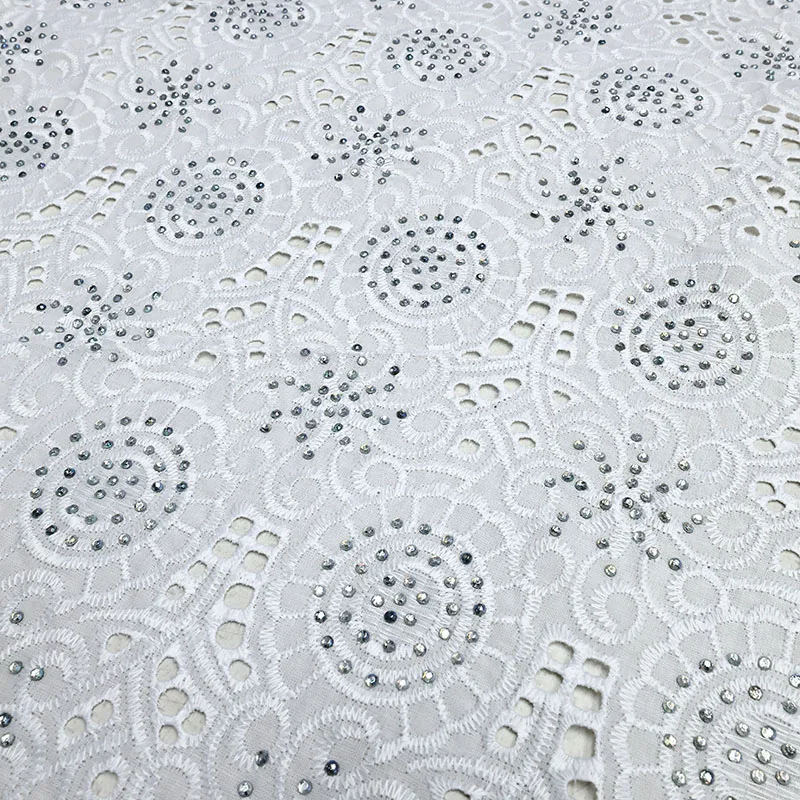 Ni.ai 2024 Pure White Good Quality African Lace Fabric Swiss Voile Lace ...