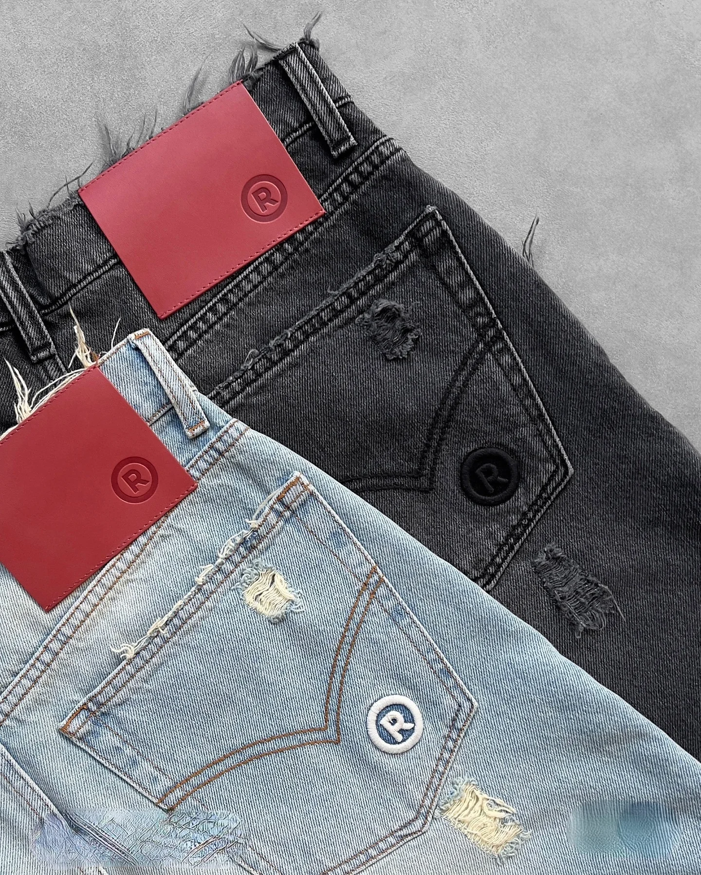 Gothic Style Black Punk Washed Denim Drawstring Shorts Men's Summer Street Hip-hop Ripped Y2K factory